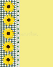 邊界雛菊方格花布 綠色春天的藝術(shù)與裝飾